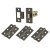 Tubular Latch Pack - 57mm Backset - 3 x Fire Rated Ball Bearing Hinges - Black Nickel