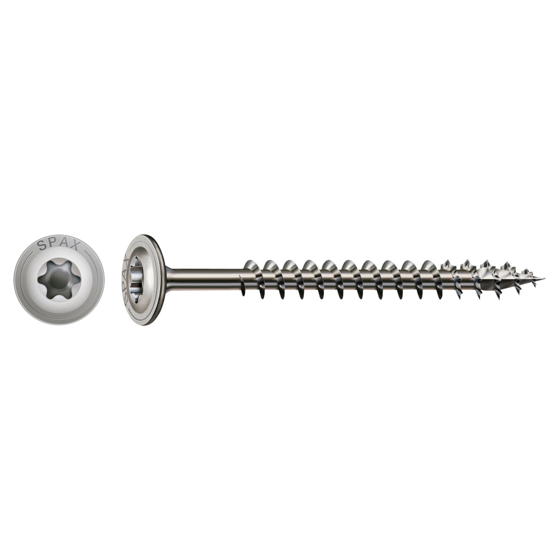 T-Star Plus Torx Washer Head Wood Screws - 8.0 x 120mm - A2 Stainless Steel - Pack of 50