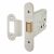 Heavy Duty Bolt Through Flat Latch - 104mm Case - 82mm Backset - Radius - Satin Stainless Steel