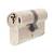 1 Star 6 Pin Kitemarked 70mm Euro Double Cylinder - 35 + 35mm - Pol Nickel - Keyed Alike - Pair