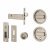 Round Flush Handle Set with Latch - Stainless Steel Grade 304 - Satin Stainless Steel