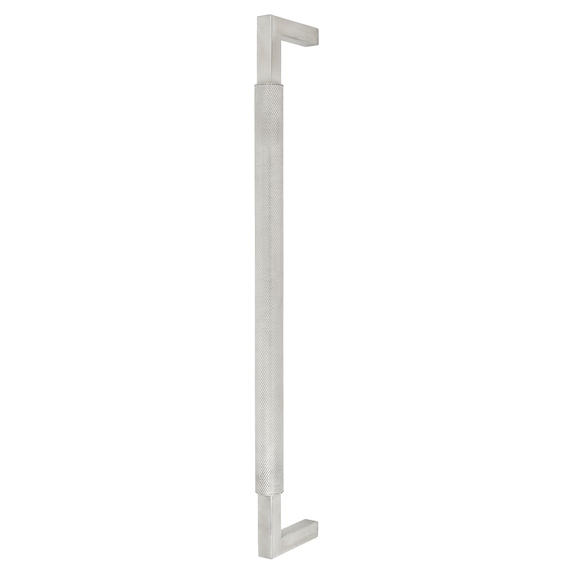 Satin Stainless Steel 25mm Knurled D-Bar Door Pull Handle - Bolt Fix - 450mm Centres