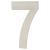 100mm Concealed Screw Fix Door Numeral - 7 - Satin Stainless Steel