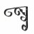 Ornamental Scroll Shelf Bracket - 115 x 110mm - Black