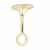 25mm Hanging Rail Centre Bracket - Polished Brass