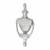 Urn Door Knocker - Satin Chrome - 198 x 75mm