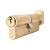 1 Star 6 Pin Kitemarked 90mm Euro Thumbturn Cylinder - 45mm Turn + 45mm - Polished Brass