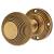 Marcus Antique Brass Reeded Mortice Door Knob - 59mm Rose Diameter
