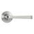 Polished Stainless Steel Door Handles on Round Beehive Rose - Avon Range