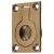 Rectangular Flush Ring Cabinet Pull Handle - 38 x 27mm - Antique Brass