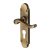 Marcus Antique Brass Scroll Euro Lock Door Handles - Savoy Range - 171 x 42mm