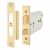2026 Horizontal Bolt Through Bathroom Lock - 149mm Case - 51-127mm Backset - Polished Brass