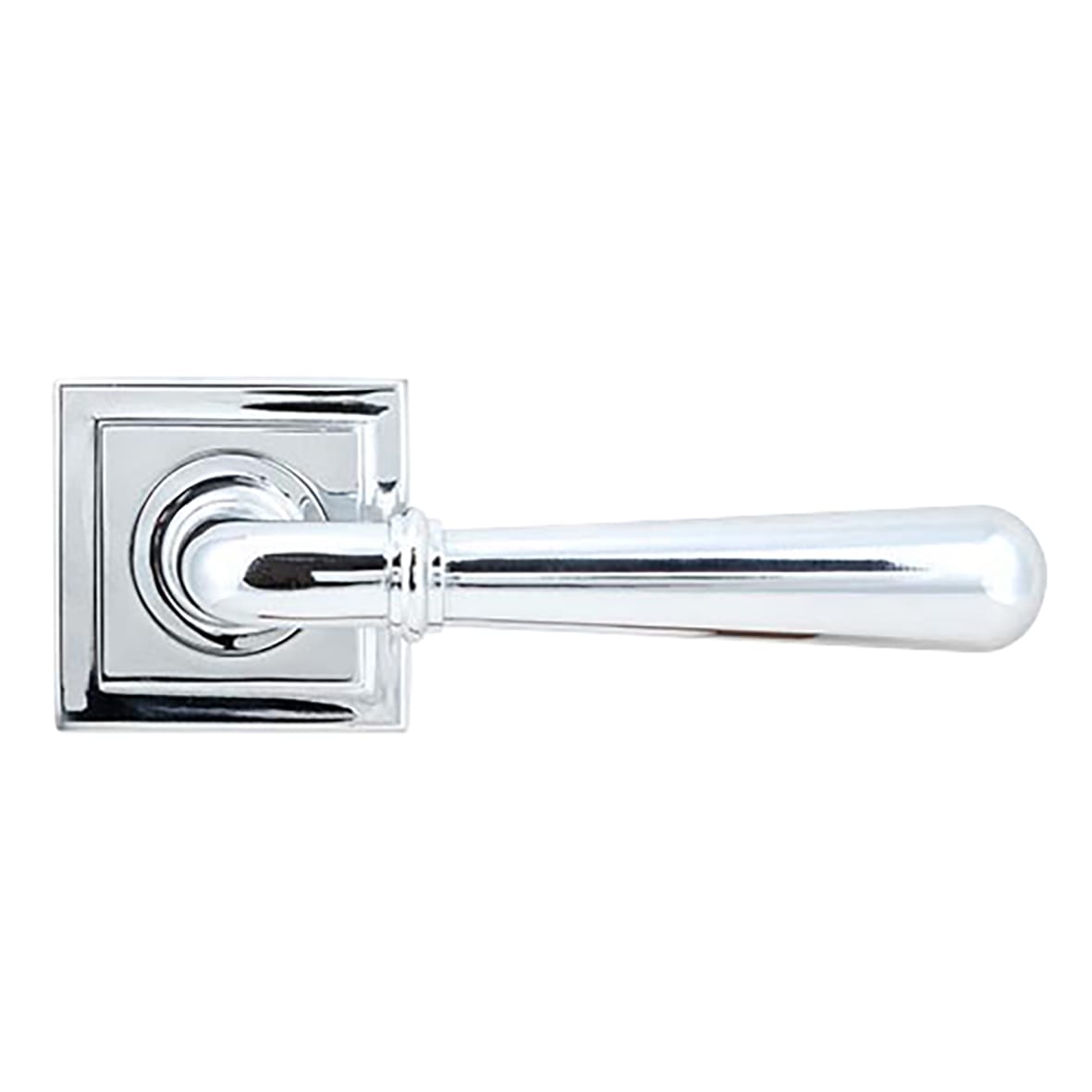 Polished Chrome Door Handles on Square Rose - Newbury Range