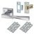 Polished Chrome Latch Door Handles on Square Rose Pack - Spirit Range