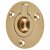 Round Flush Ring Cabinet Pull Handle - 45mm Diameter - Polished Brass