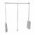 Pull Down Wardrobe Rail Lift - 450-600mm - Max Weight 12kg - Chrome