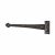 Tudor Plain Door Tee Hinge - 460 x 105mm - Metalized Antique Black Iron