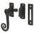 Monkey Tail Mortice & Hook Plate Casement Window Fastener - Reversible - Antique Black