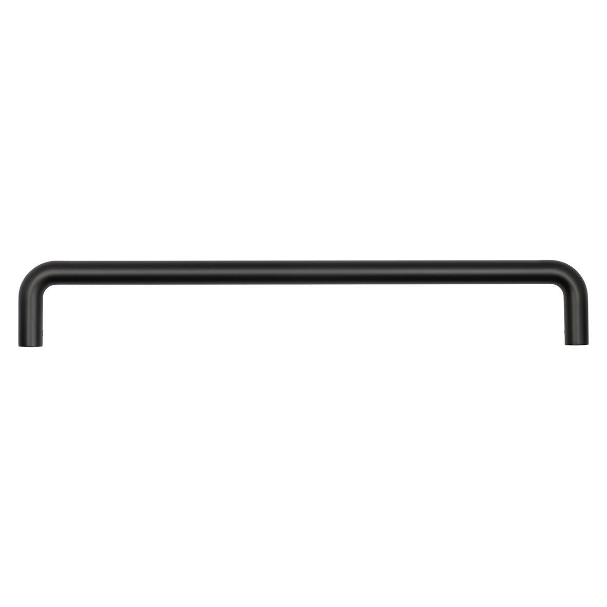 Black 19mm D-Bar Door Pull Handle - Screw Fix - 425mm c/c