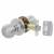 Satin Chrome Bala Hotel Passage Mortice Door Knobset - 65mm Rose Diameter