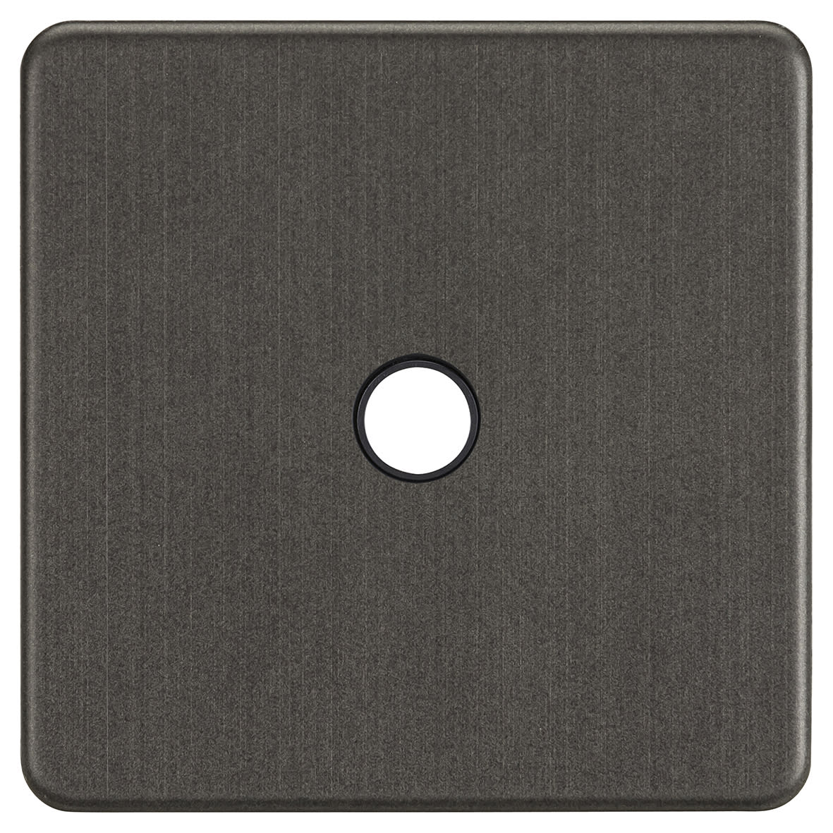 20A Screwless Flat Plate Flex Outlet Plate - Smoked Bronze