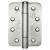 Radius Concealed Bearing Grade 14 Fire Door Hinge - 102 x 76 x 3mm - Sat Stainless - Pair