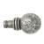 Beaten Ball Curtain Finials - Pewter