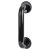 Ebony Black Nylon D-Bar Door Pull Handle on Rose - Screw Fix - 300mm c/c