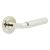 Polished Nickel Knurled Fire Rated Door Handles on Round Stepped Rose - Piccadilly Range