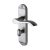 Satin Chrome Scroll Bathroom Door Handles - Aurora Range - 183 x 42mm