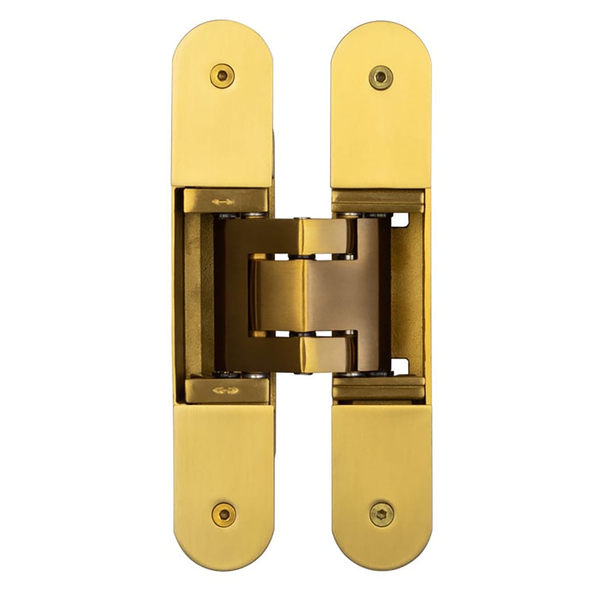 3D Fire Rated Concealed Door Hinge - 160 x 30mm - Satin Brass
