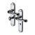 Polished Chrome Bathroom Door Handles - Donna Range - 183 x 42mm