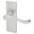 Satin Chrome Victorian Scroll Latch Door Handles - Short Plate - 118 x 42mm