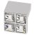 Rimini Crystal Cabinet Finger Pull Handle - 16mm Centres - Polished Chrome