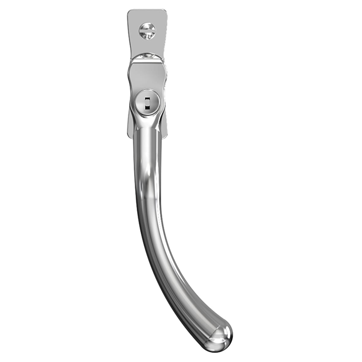Heritage Pear Drop Locking Espagnolette Casement Window Handle - Right Hand - Polished Chrome