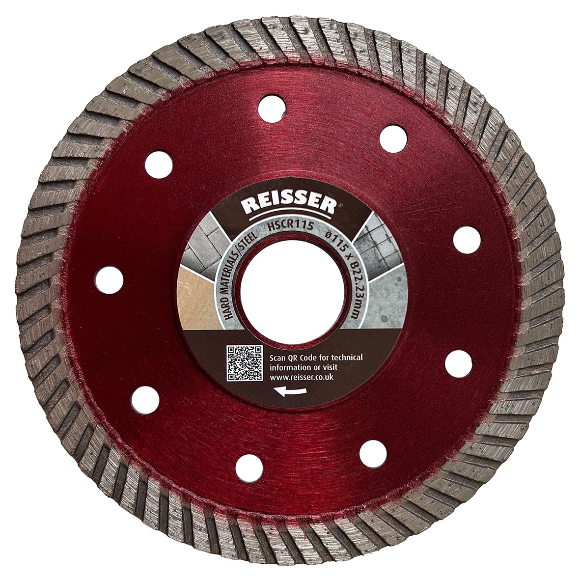Diamond Blade - 115 x 22.23mm - Hard Materials & Steel