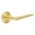 Fire Rated Door Handles on Round Reeded Rose - Mayfair Range - Satin Brass