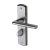Satin/Polished Chrome Bathroom Door Handles - Lena Range - 190 x 48mm
