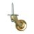 Traditional Furniture Castor - Screw Fixed - 28mm Diameter - Polished Brass - Pack of 2