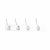 Hat & Coat Hook Rail - 450 x 70 x 15mm - 4 Hooks - Cream Board with Polished Chrome Hooks