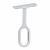30 x 15mm Oval Tube Hanging Rail Centre Bracket - Polished Chrome - Pack of 10