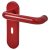 Rouge Red Nylon Steel Core Safety Keyhole Lock Door Handles - Paris Range - 165 x 46mm