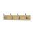 Hat & Coat Hook Rail - 400 x 20 x 71mm - 4 Hooks - Pine Board with Polished Chrome Hooks