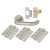Satin Stainless Steel 19mm Return to Door Latch Door Handles on Rose Pack