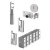 Cubicle Pack 'A' - 17-21mm Panels - Satin Anodised Aluminium