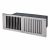 Floor Vent - 267 x 95 x 125mm - 11000mm² Free Air Flow - Polished Stainless Steel