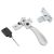 Cast Victorian Locking Wedge Casement Window Fastener - Reversible - Polished Chrome