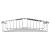 Wirework Medium Corner Shower Soap Dish Basket - 60 x 280 x 165mm - Mild Steel