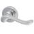Marcus Polished Chrome Scroll Door Handles on Round Rose - Bedford Range
