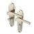 Marcus Satin Nickel Art Deco Bathroom Door Handles - Waldorf Range - 203 x 66mm